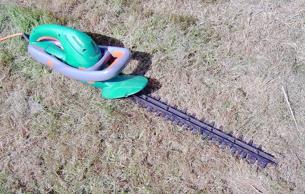 green Hedge Trimmer Folded