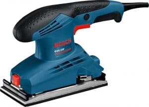 blue and black bosch orbital sander