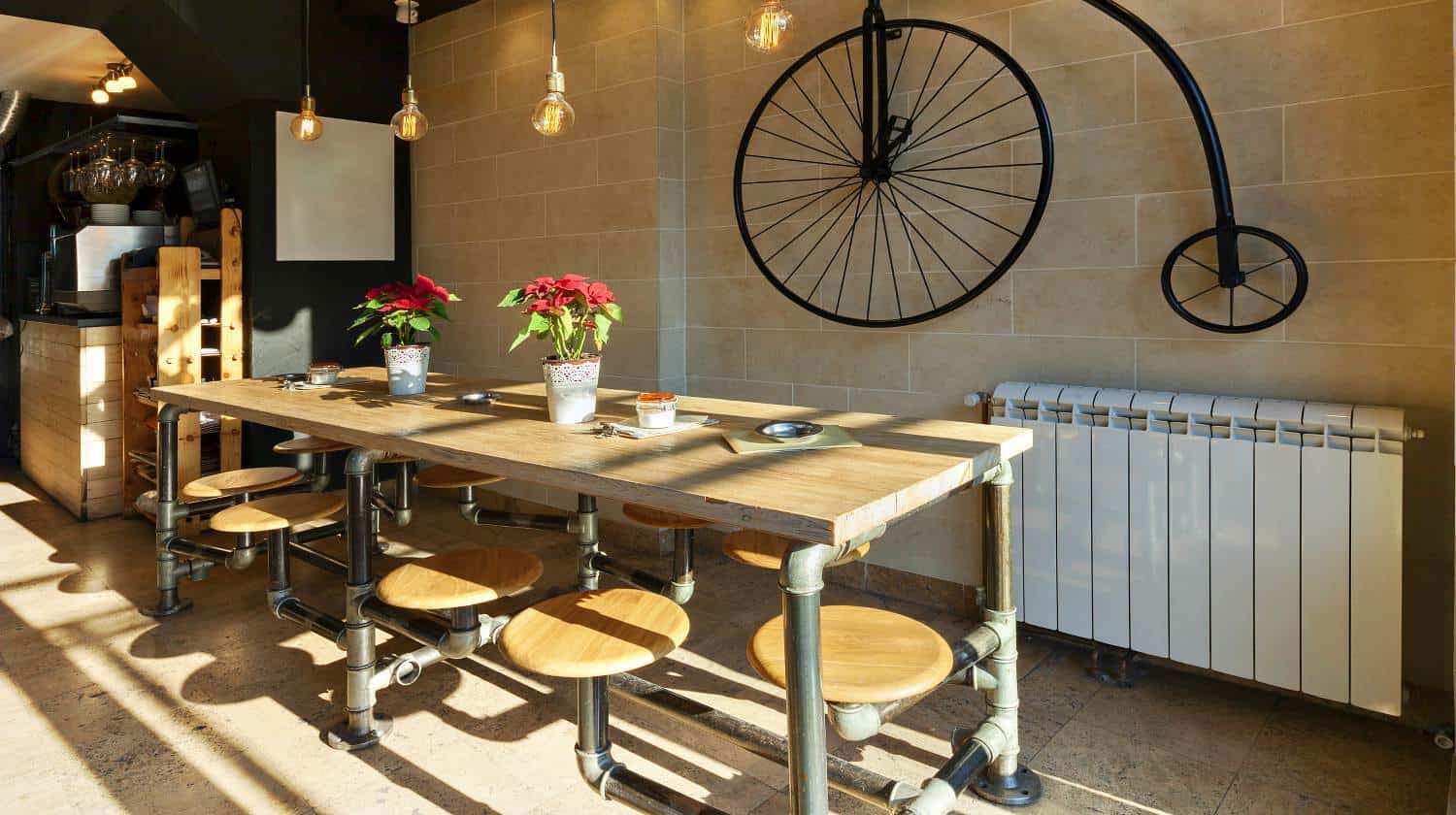 pipe leg table