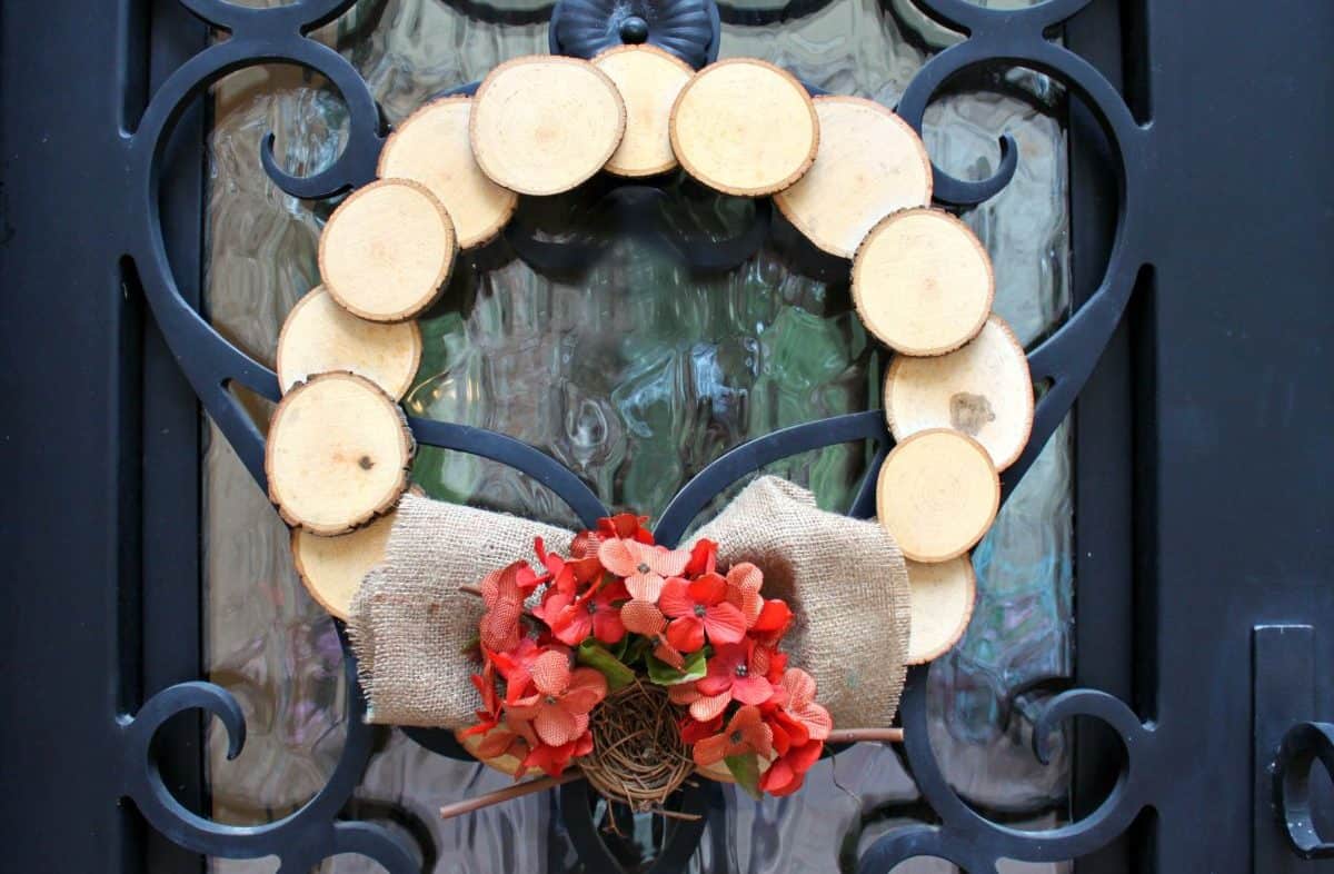 wood slice wreath