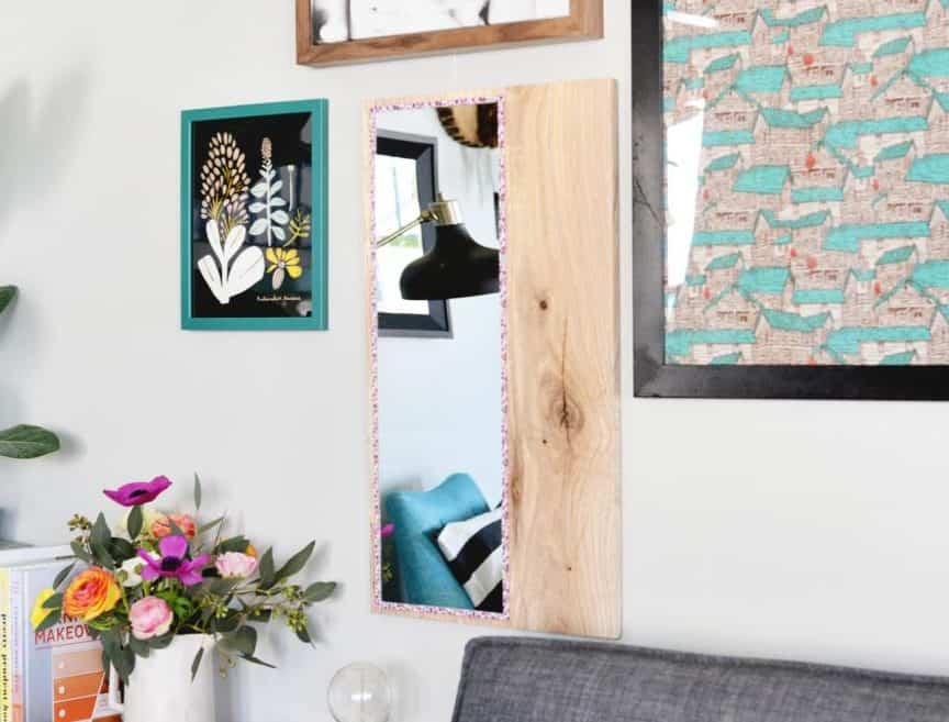 wood frame mirror