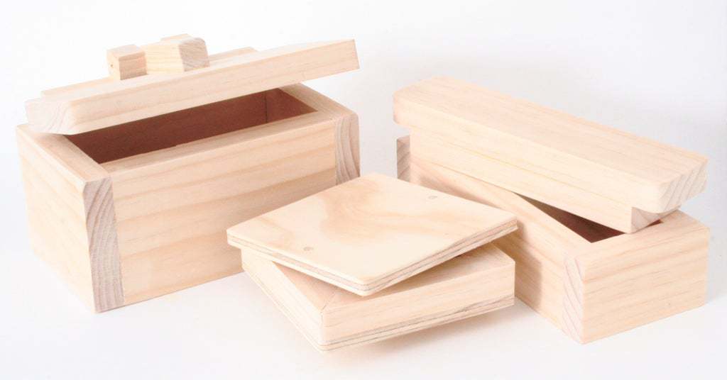 wooden boxes