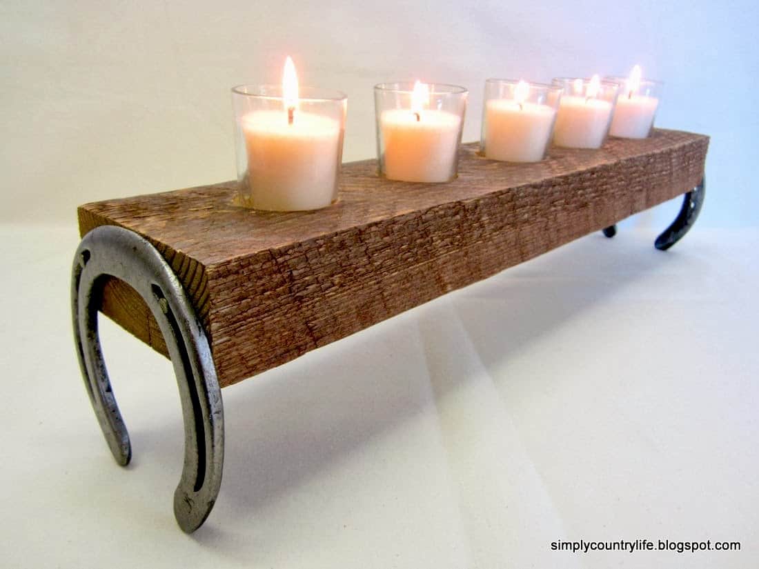 horseshoe candle holder
