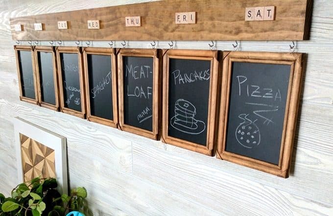 weekly menu board