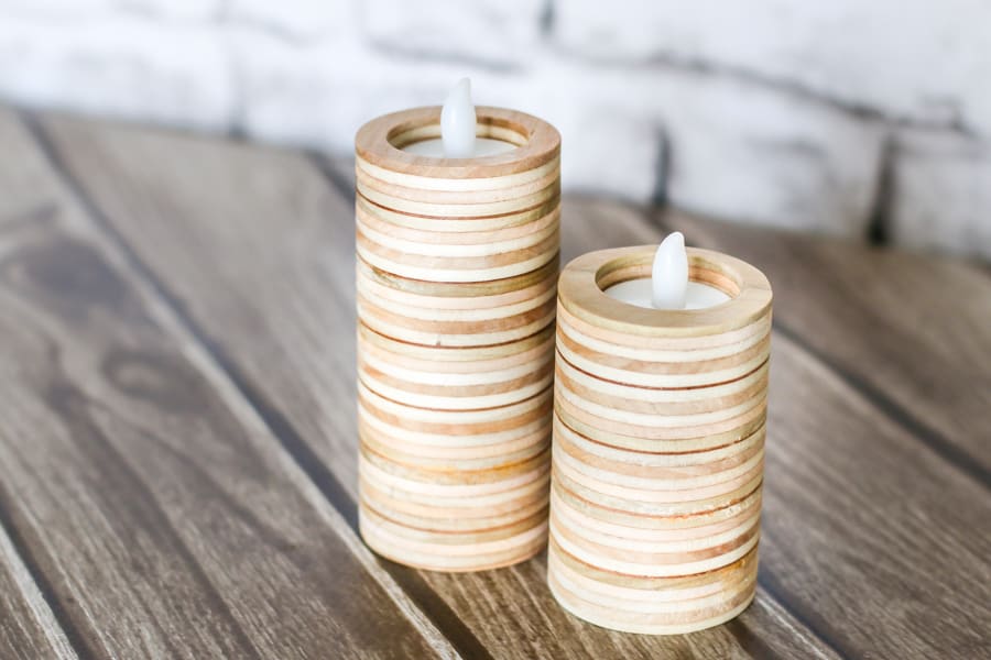 plywood candle holder