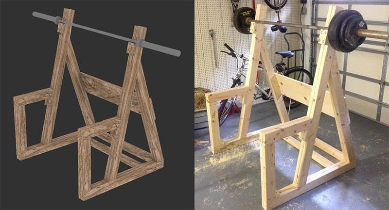 DIY squat rack