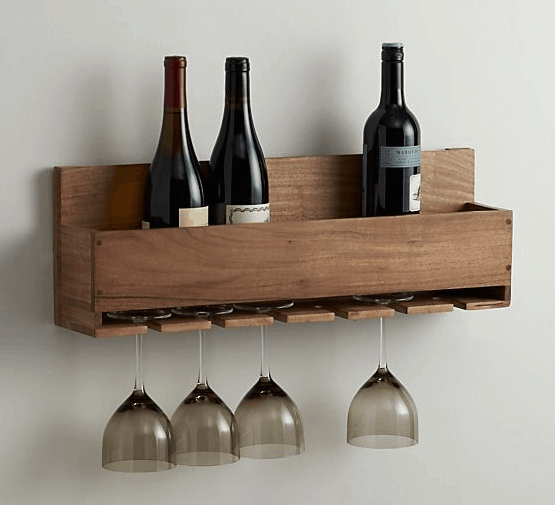 diy wine and stemware rack